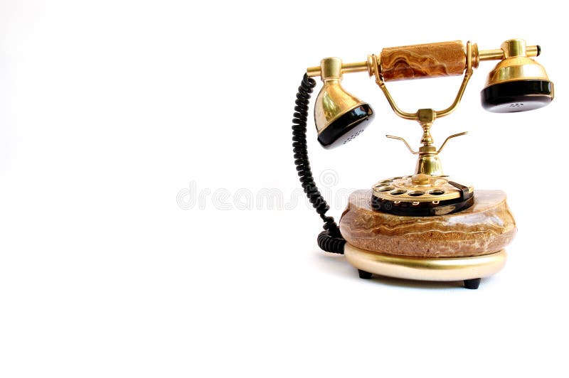 Old gold telephone