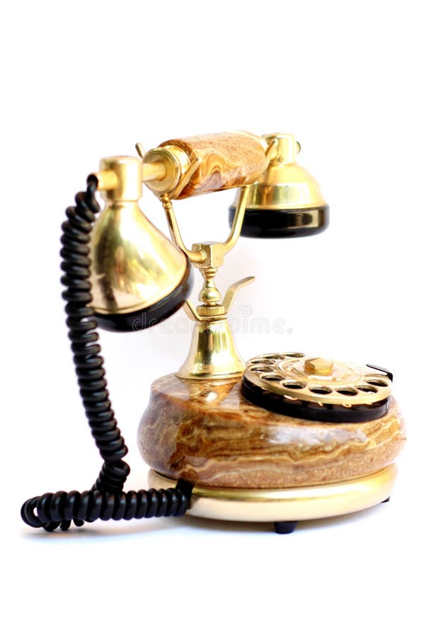 Old gold telephone