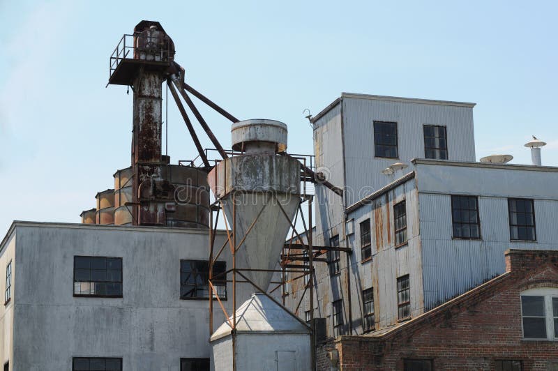 Old grain mill stock image. Image of factory, deserted 17486321