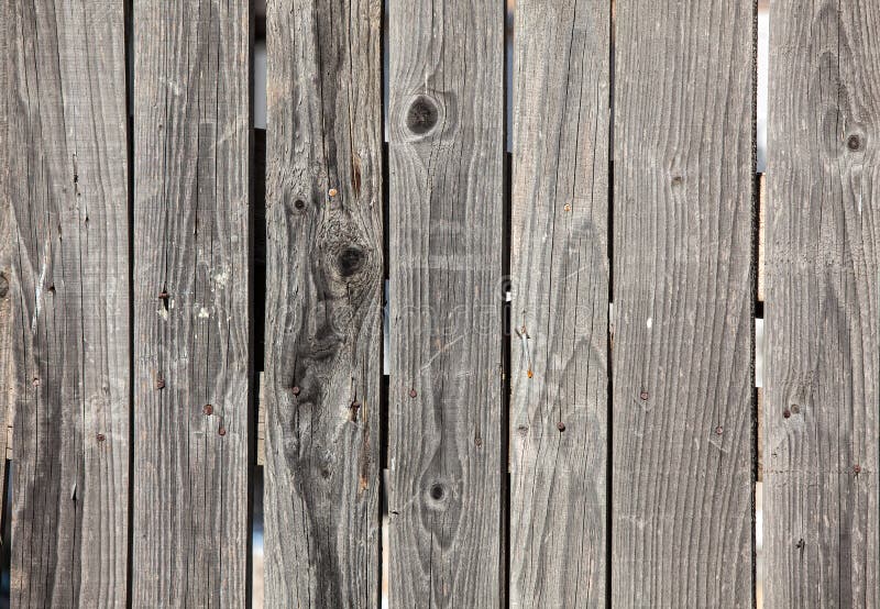 Old gray wooden fence panels