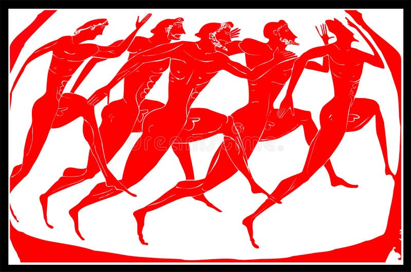 Greek Athletes (seamless Vector Wallpaper) Stock Vector - Illustration ...