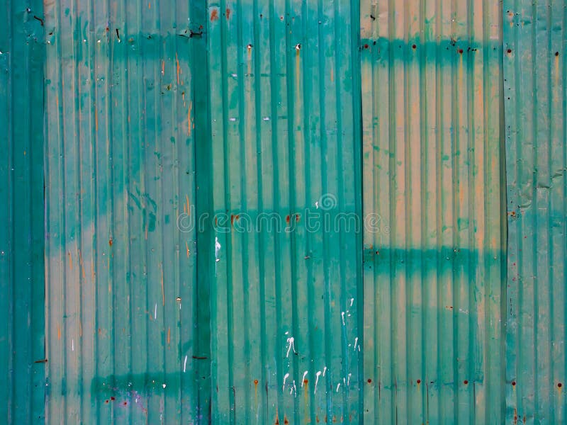 Old Green Galvanized Steel Plate Stock Image Image of corrugated