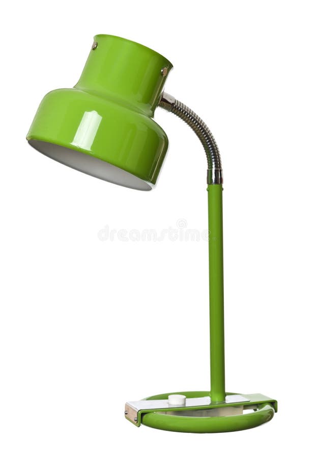 Old green lamp stock photo. Image of white, object, worn 12253058
