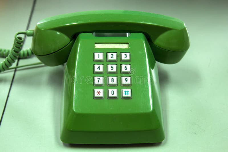 Green telephone stock photo. Image of speak, hang, gadget 7318