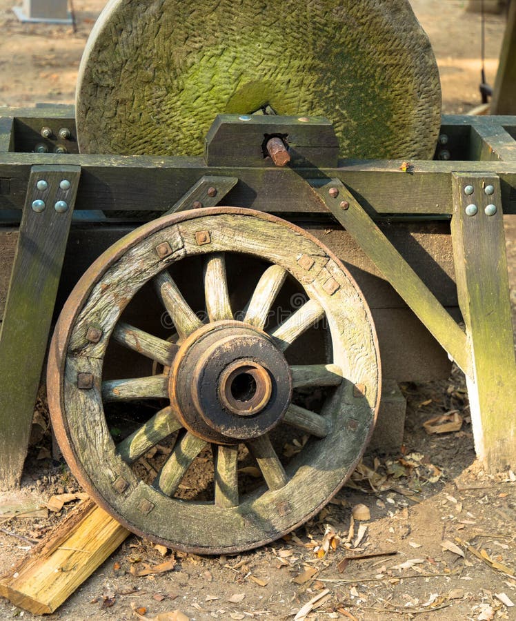 https://thumbs.dreamstime.com/b/old-grinder-authentic-smithy-weapon-making-ancient-times-stone-equipment-wagon-wheel-foreground-vintage-grindstone-232056986.jpg