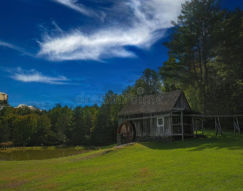 The Old Grist Mill Outside of Bellows Falls Stock Photo Image of