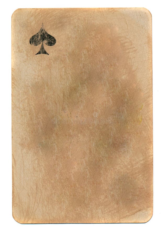 Old Grunge Playing Card Paper with Two Heart Stock Image Image of