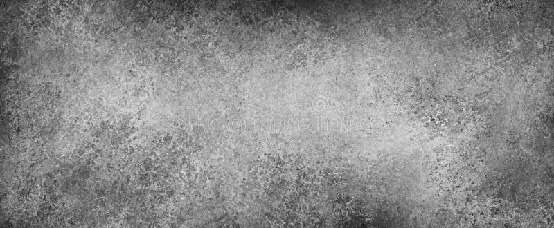 Old grunge texture in black and white background banner, dirty distressed dark grungy borders and light gray cente