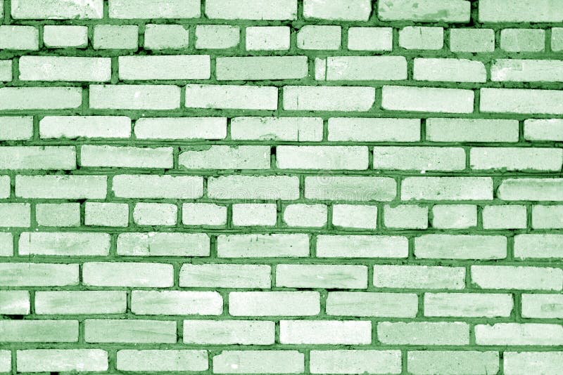 Old Grungy Brick Wall Surface In Green Tone Stock Photo Image Of