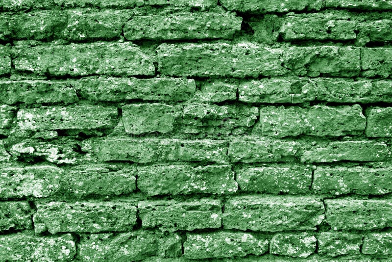 Old Grungy Brick Wall Texture In Green Tone Stock Photo Image Of Aged