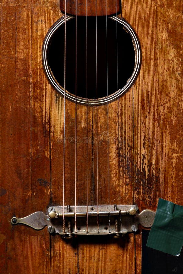 Old guitar detail royalty free stock image
