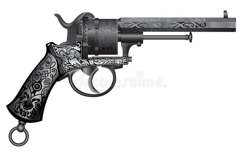 Old gun with ornament