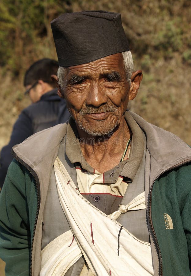 Old Gurung Man stock images Old Gurung Man stock images