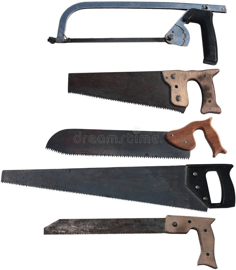 Old hand saws stock photo. Image of metal, studio, build 11401666