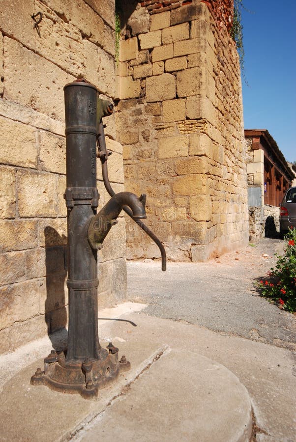 An Old Hand Worked Water Pump in Greece Stock Photo Image of drinking