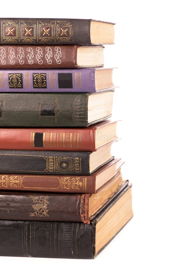 Old hardcover books stock image. Image of pile, binding 37473343