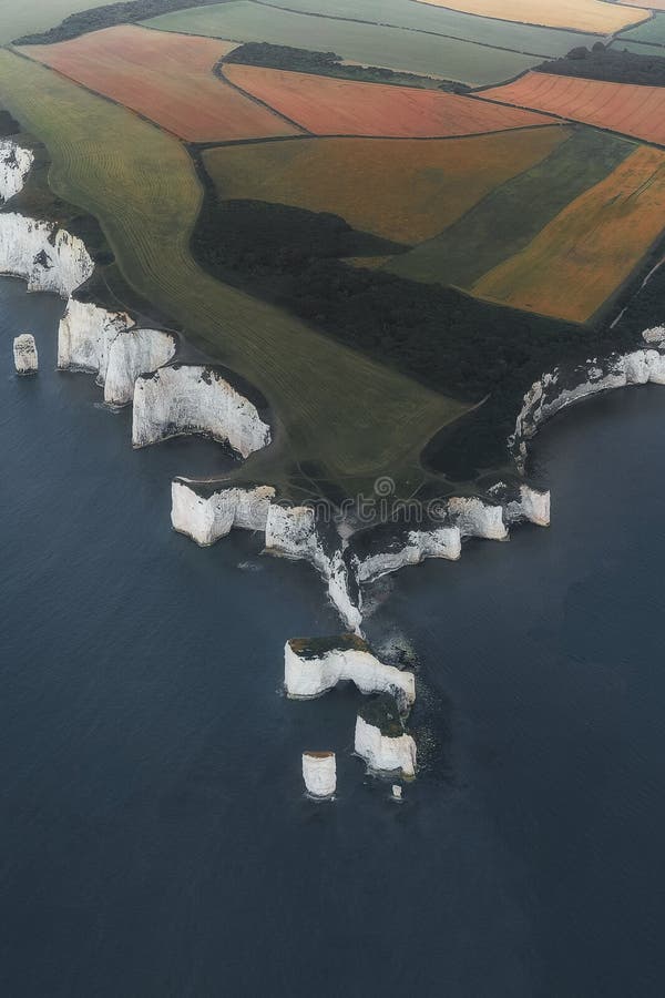 Old harry rocks at Handfast Point, on the Isle of Purbeck in Dorset, southern England