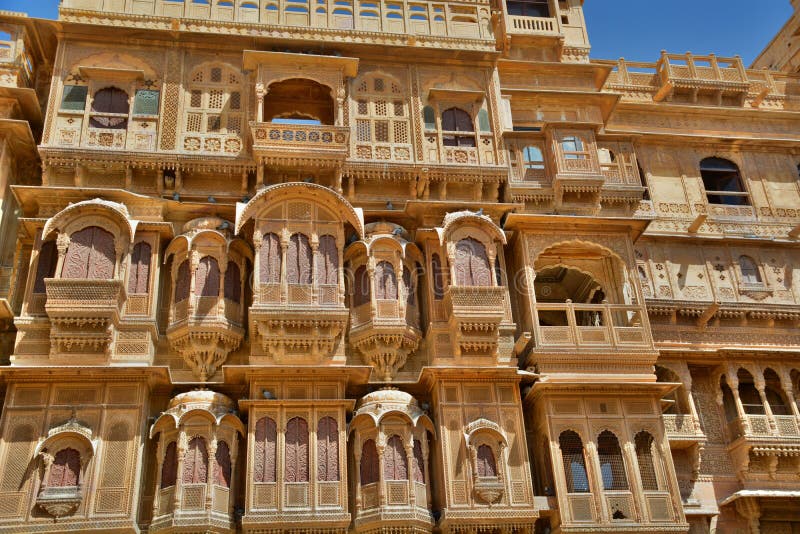 Old haveli in Jaisalmer Fort. Rajasthan. India