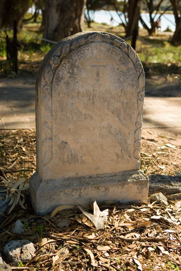 Old Headstone In Cemetery Royalty Free Stock Images Image 7593469