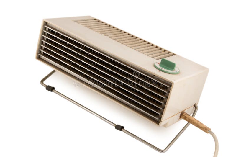 Old Heater Isolated on White Stock Photo Image of metal, appliance