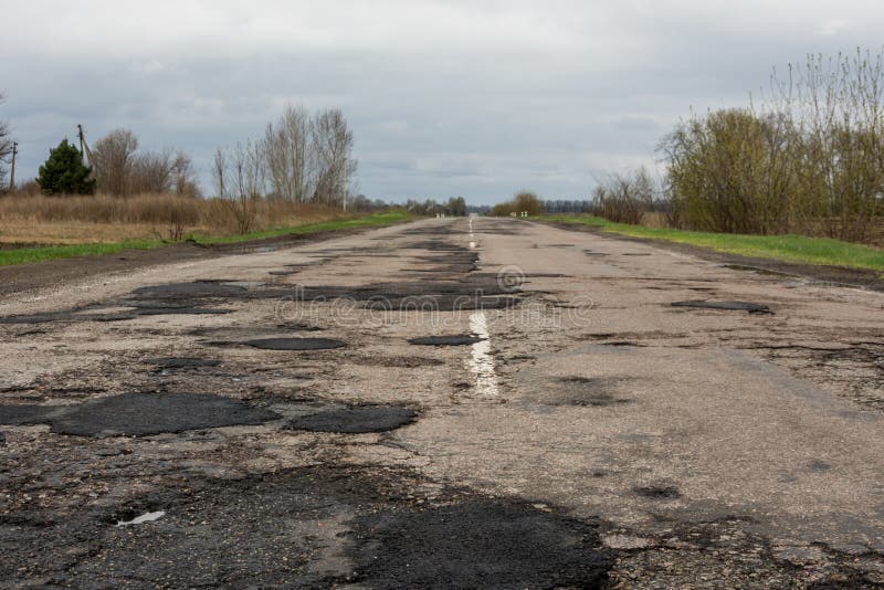 Old highway in the pits