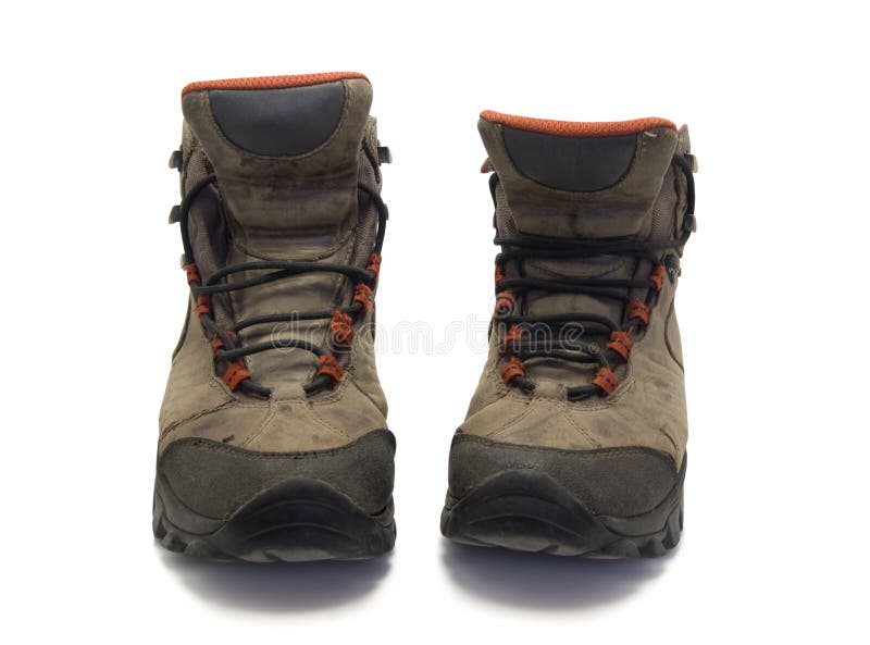 Old scuffed hiking boots stock photo. Image of equipment 81636230