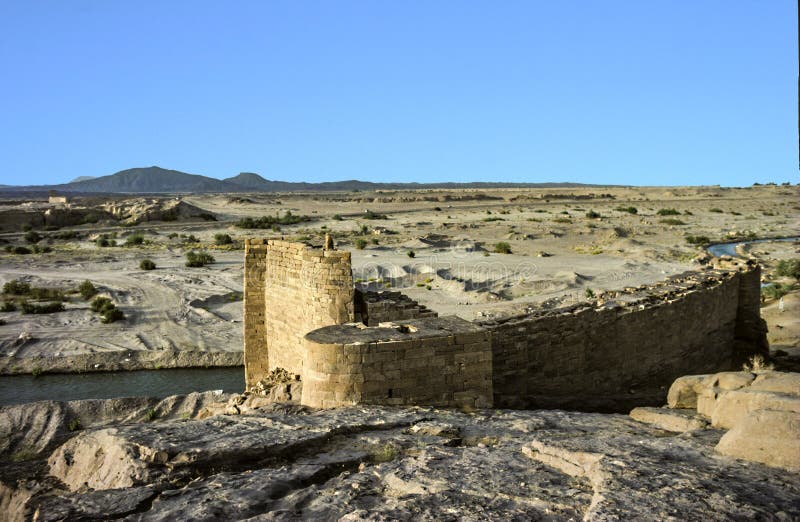 Old historic rotten lock in the desert near Marib