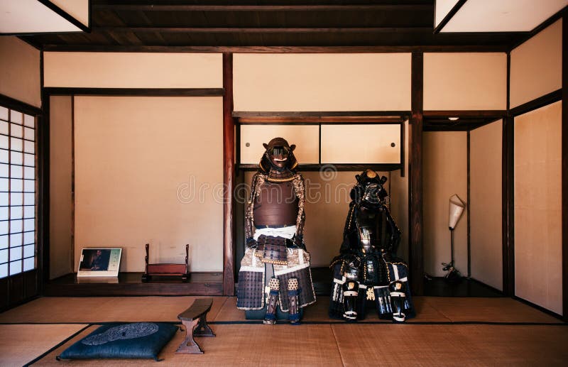 Old historic Samurai armor in Sakura city, Chiba, Japan
