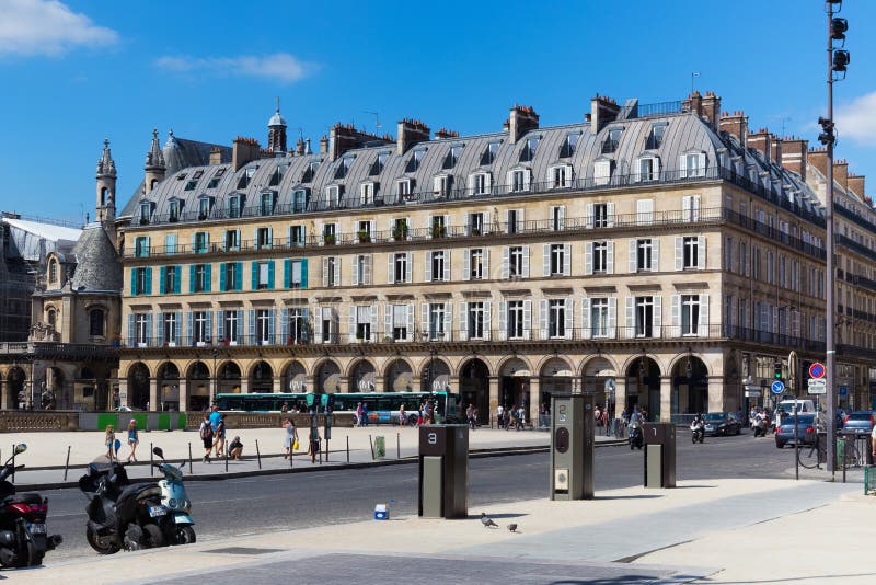 PARIS, FRANCE - JUNE 23, 2017: Old Historical Buildings in Central Part ...