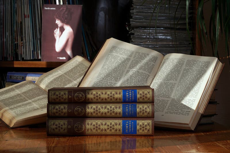 Old History Books And Encyclopedias Editorial Photography Image