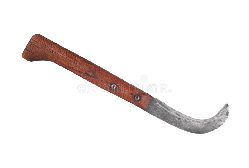 Old Hooked Blade Knife Isolated Stock Image Image of retro, knives