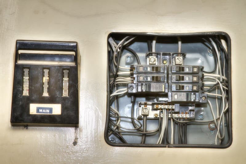 Old house electrical control panel