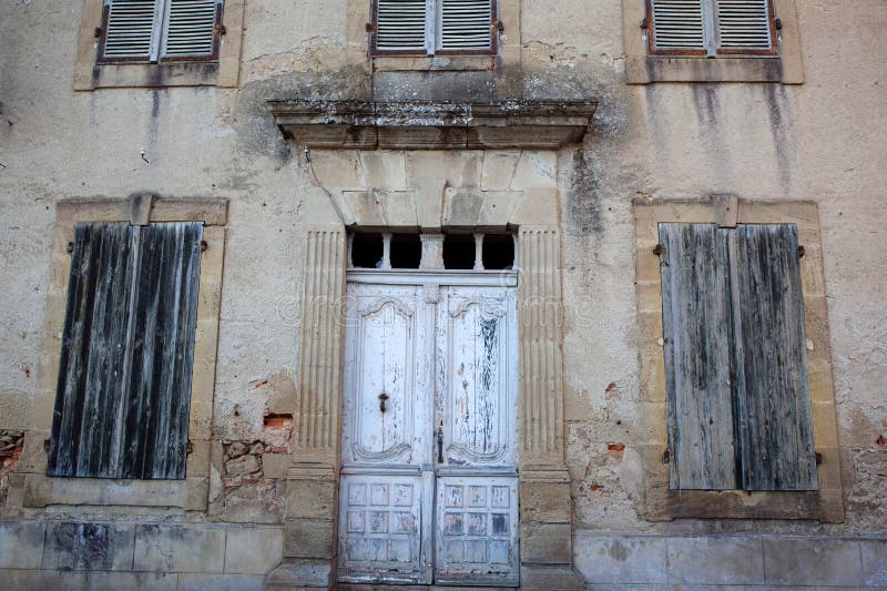 Facade of an old French mansion in South West of France. Facade of an old French mansion in South West of France