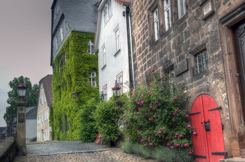 Old houses in the medieval town of Marburg, Germany. Old houses in the medieval town of Marburg, Germany.