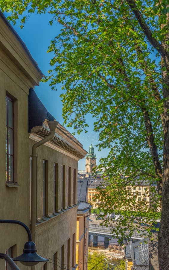 Old Houses in Stockholm. Sodermalm District. Sweden Stock Image Image