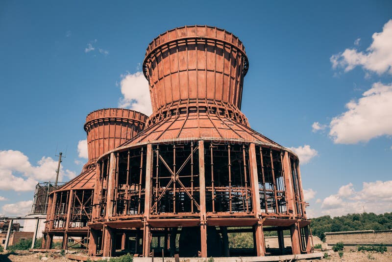 Industrial Cooling Towers stock image. Image of machinery 19213863