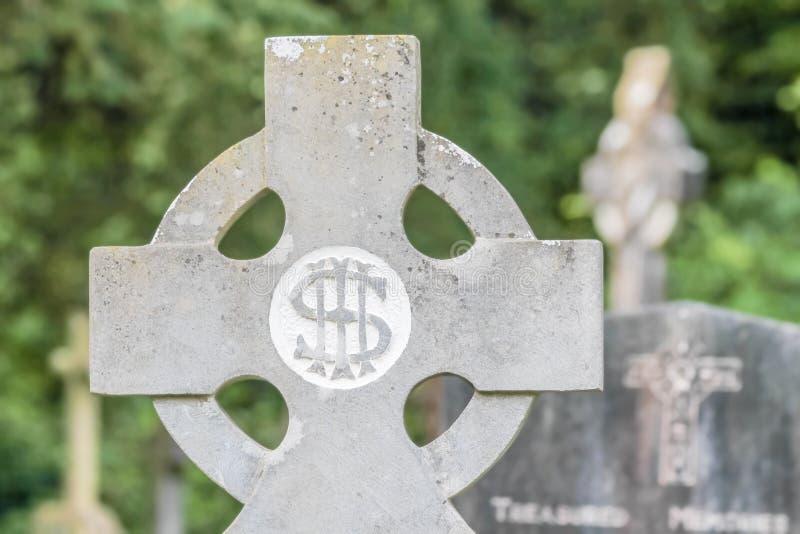 Old Irish cemetery cross