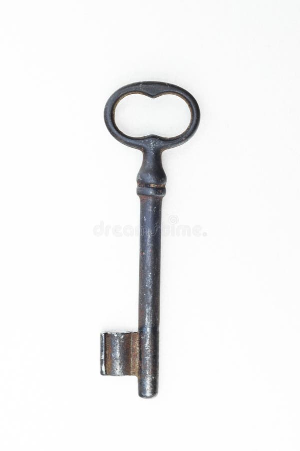Old Iron Key on a White Background Stock Photo Image of lock