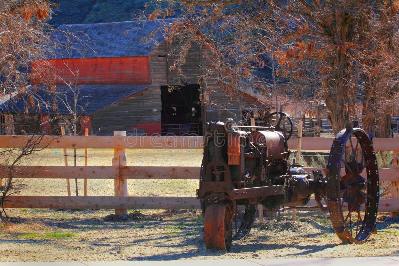 Old iron tractor