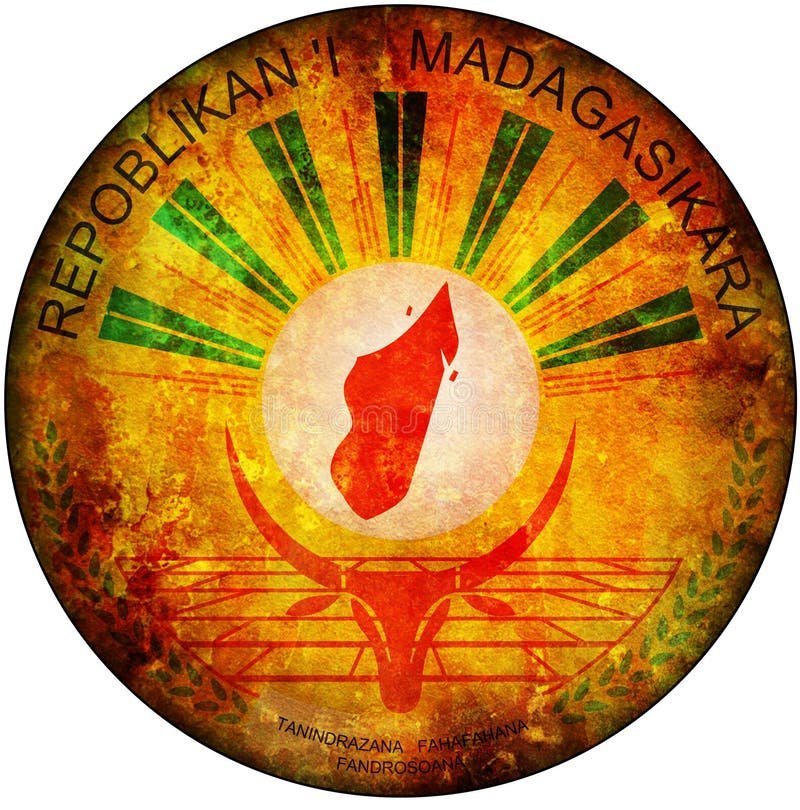 Madagascar coat of arms stock illustration. Illustration of rusty - 207026327