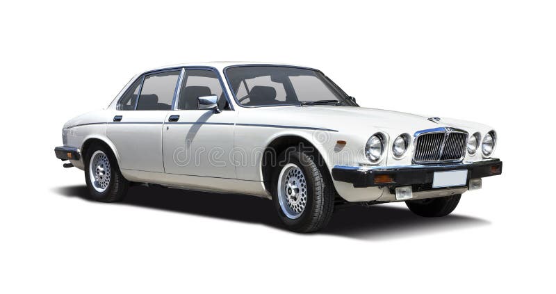 Jaguar XJ Isolated on White Editorial Stock Image - Image of motor