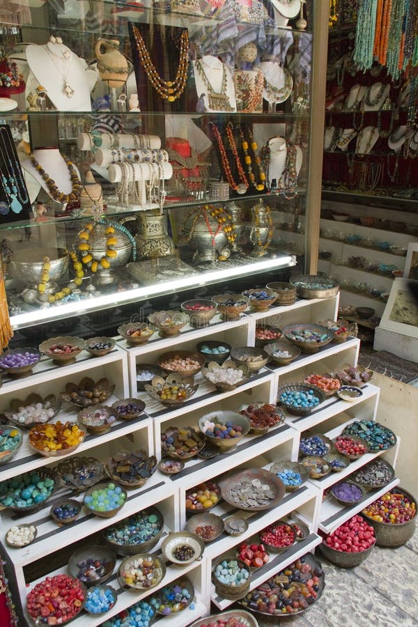 Old Jerusalem Shop stock image. Image of earrings, market 22469085