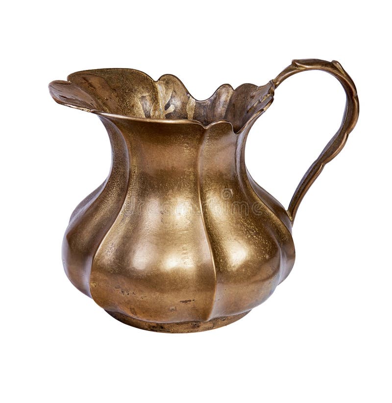 Old Jug for Drinks from Brass Stock Image Image of background