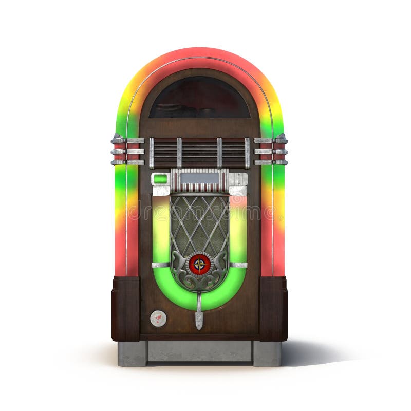 Download Vintage Illustration With Jukebox. Stock Vector - Illustration of decoration, cafe: 26426011