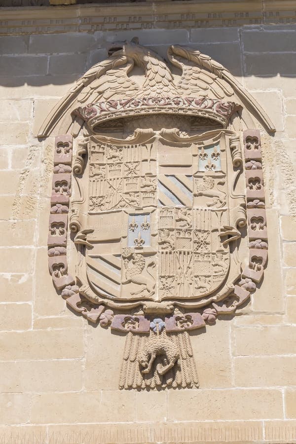 Old justice house and jail facade detail, now City Hall, Baeza