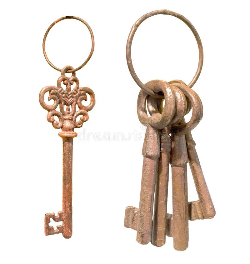 versieren Garderobe composiet Old Keys on Ring stock photo. Image of pitted, secure - 37509424