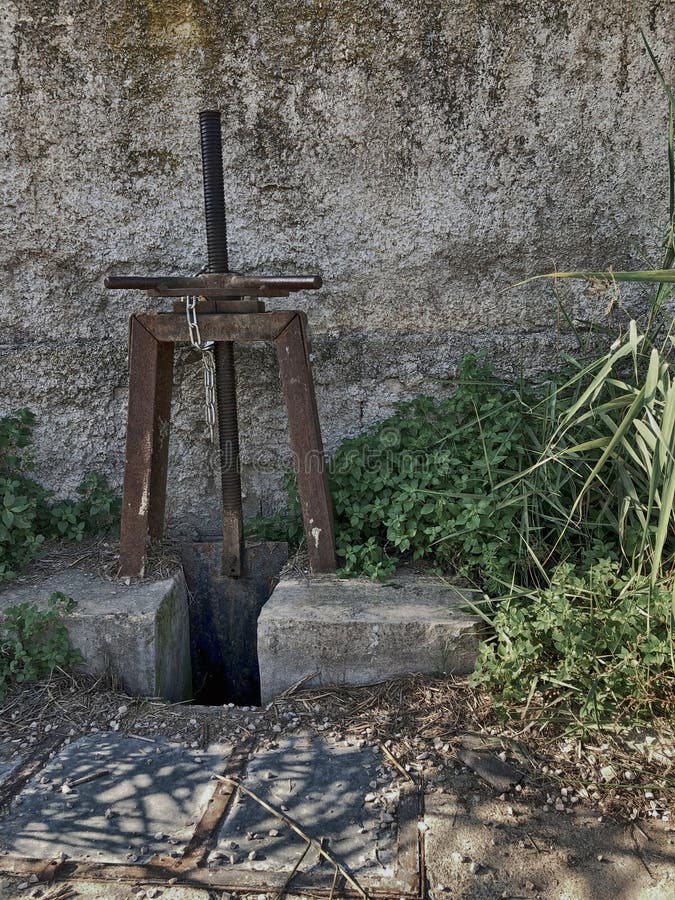 Old irrigation key stock image. Image of steel, background 102794817