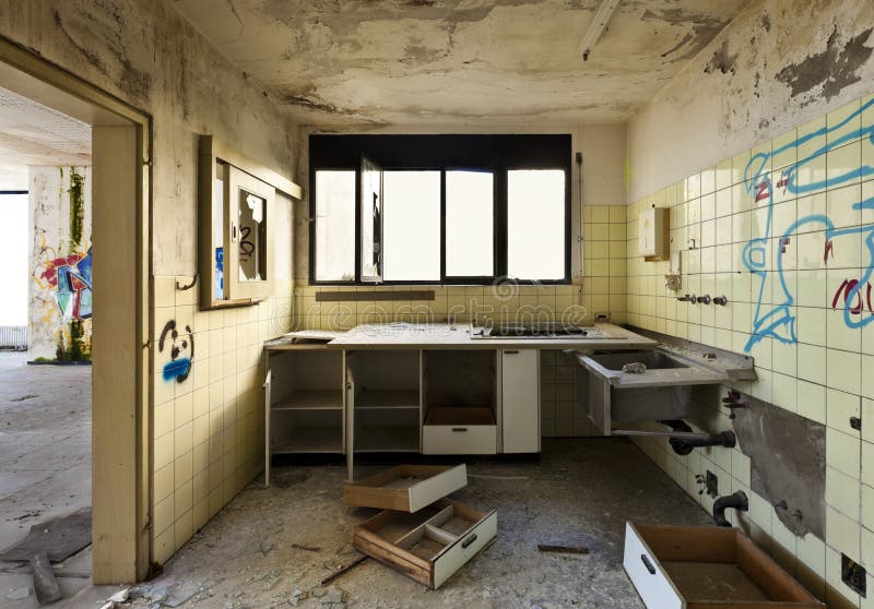 Old kitchen destroyed