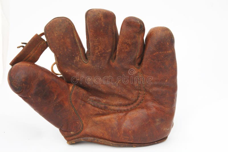 Old leather baseball glove stock image. Image of vintage 13610267