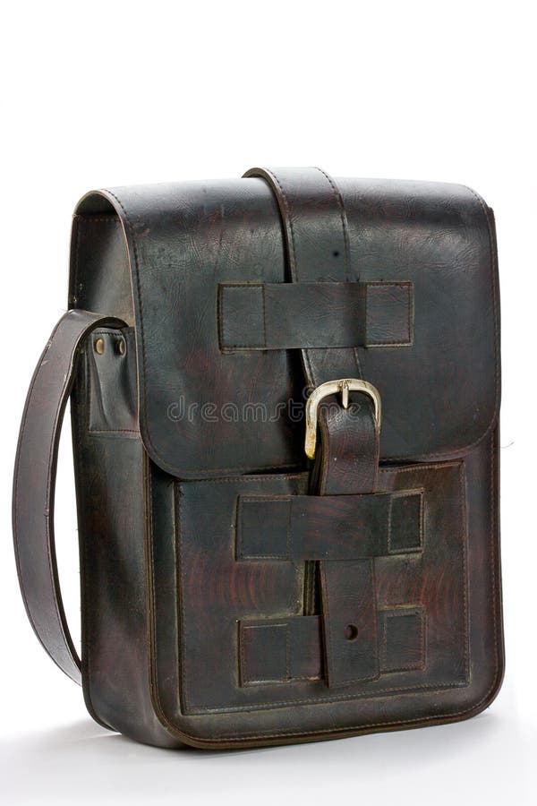 Old leather handbag stock photo. Image of worn, dark 21802160